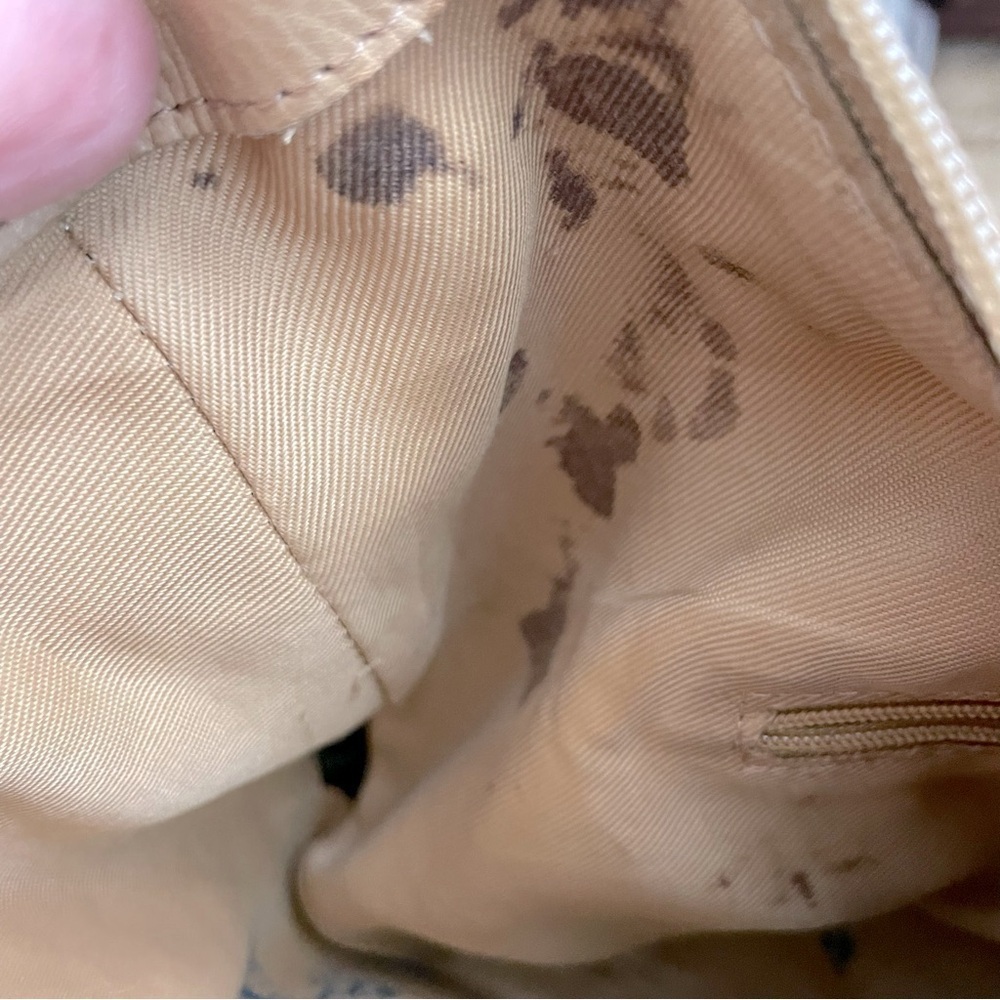 VTG Fossil Studded Patchwork
Leather Suede Hobo Shoulder Handbag DBL Sided - Picture 11 of 13